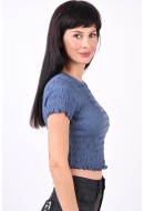 Tricou Dama Vero Moda Vmscarlett Crop Vintage Indigo